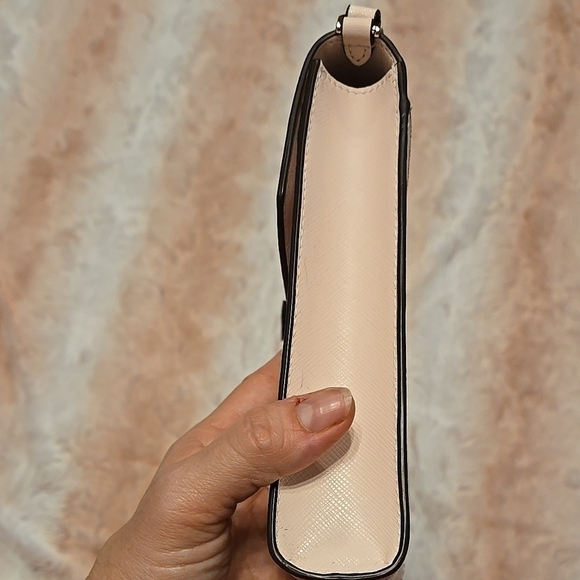 New Kate Spade Light Rose Pink Leather Crossbody Bag Gold Heart Studded - Picture 7 of 8